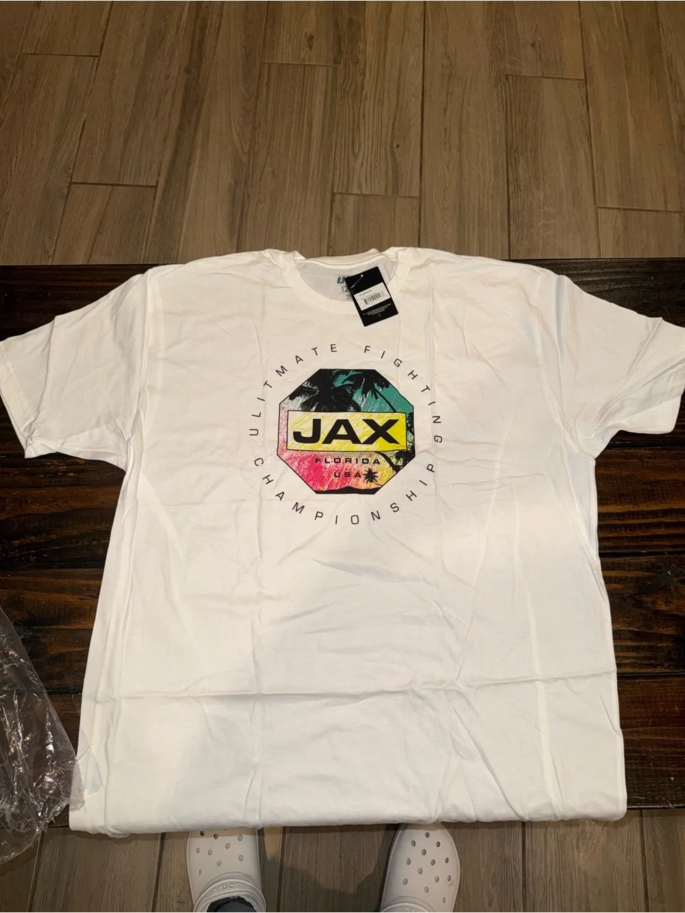 UFC Official Jacksonville Florida White graphic tee. 100% cotton